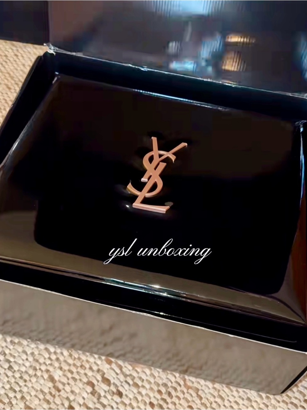 2026 YSL Pink Glaze in HUGE PR Yves Saint Laurent Patent box with keychain